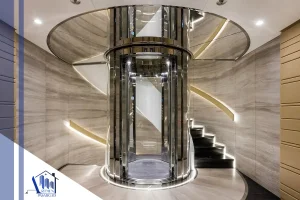 آسانسور شیشه ای | 2 نوع آسانسور شیشه ای نما آرتمن ابعاد آسانسور گرد شیشه ای