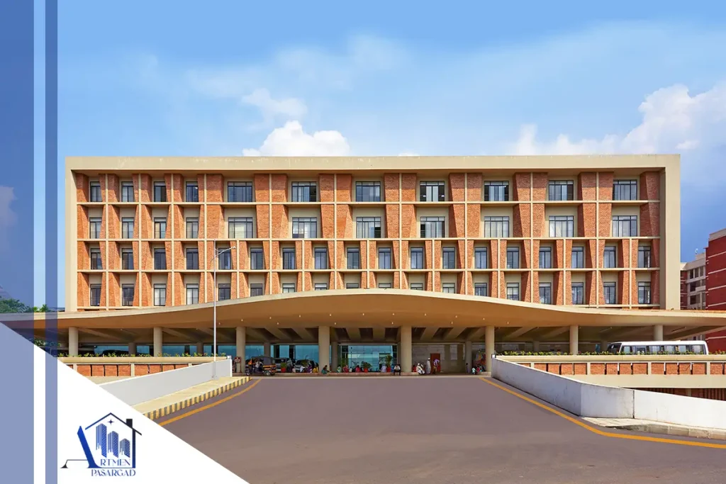 نمای بیمارستان سرامیک خشک