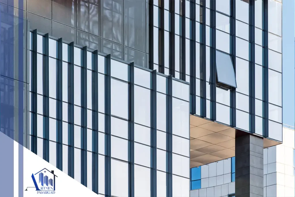 نمای کرتین وال فیس کپ (Face Cap)