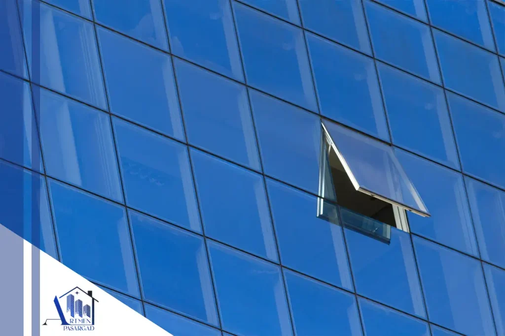 نمای کرتین وال فریم لس (Frameless)