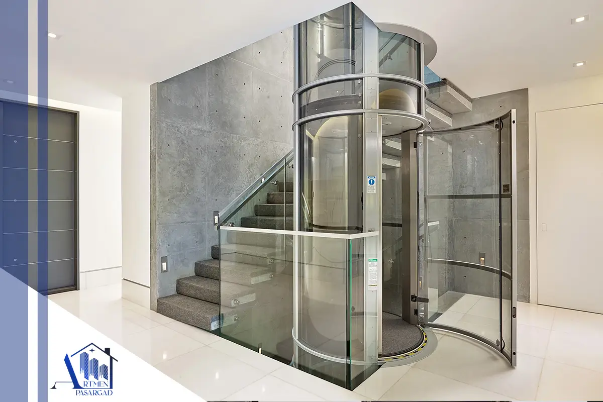 درب کابین آسانسور شیشه ای