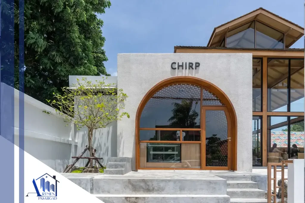 نمای کافی شاپ چوبی