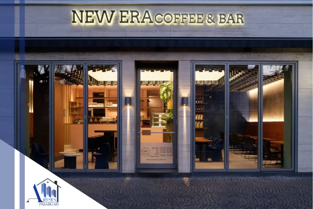 نمای کافی شاپ مدرن