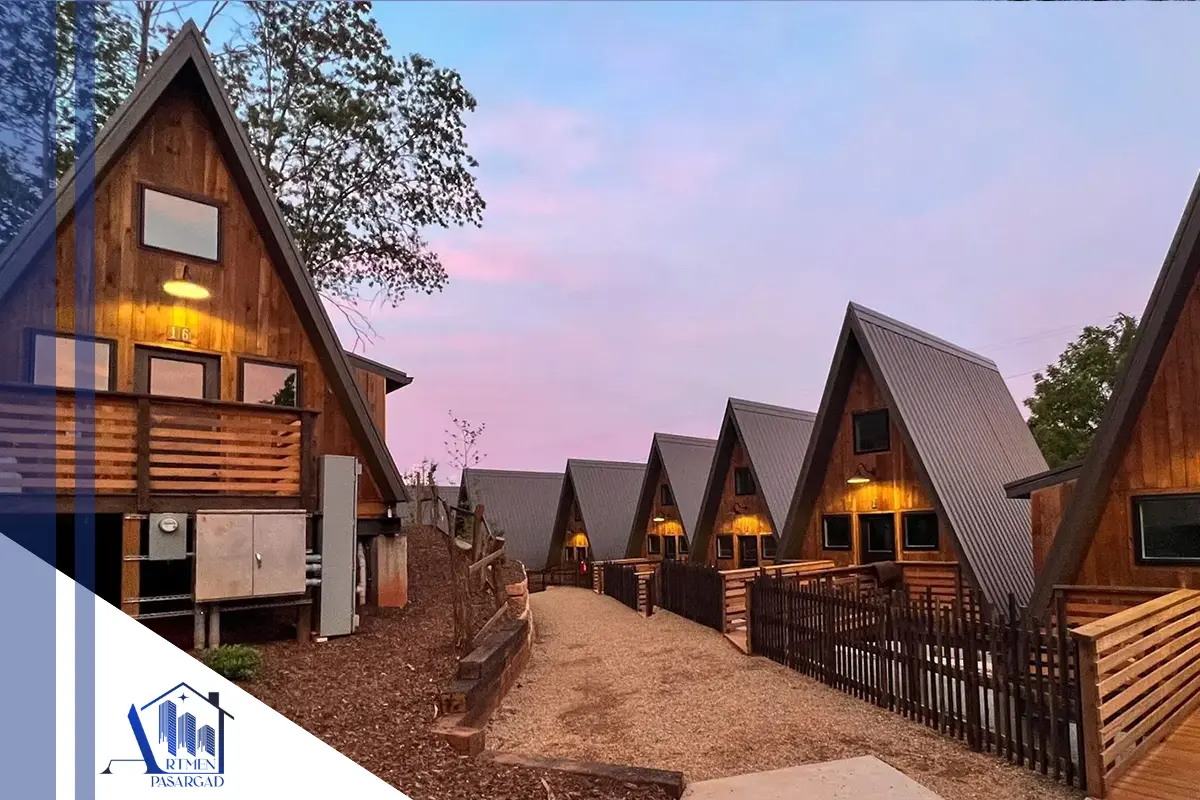 نمای چوبی ویلا
