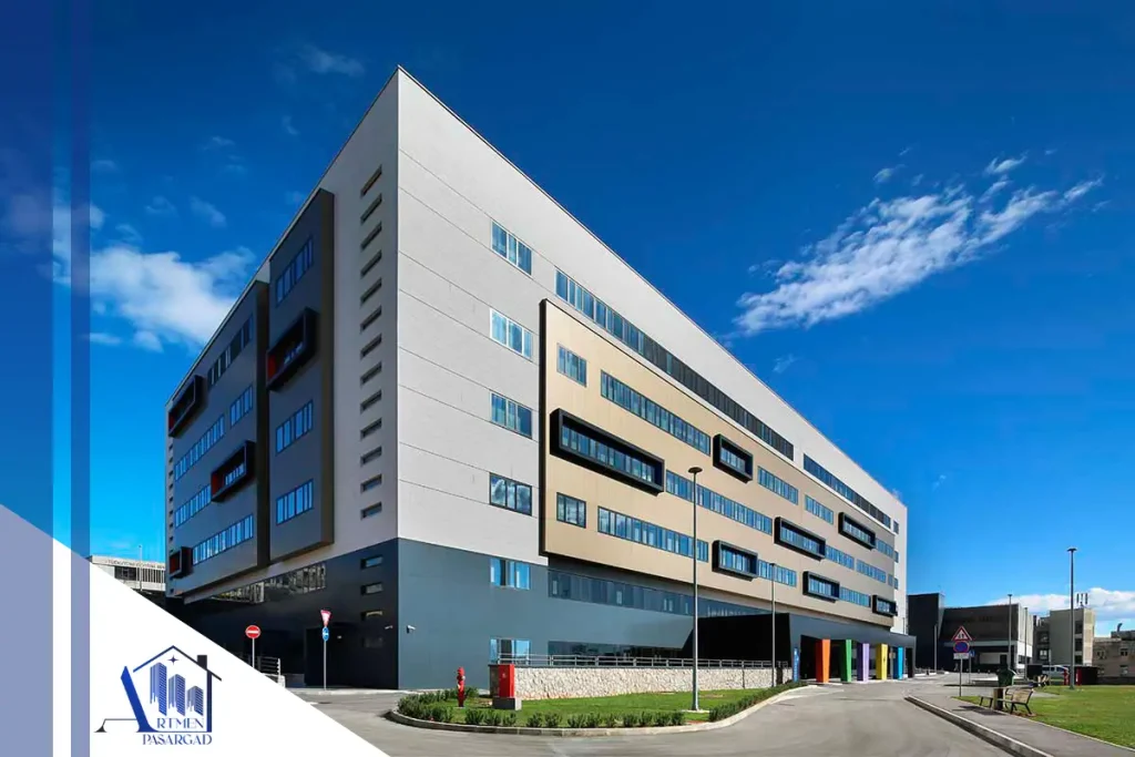 نمای کامپوزیت برای بیمارستان