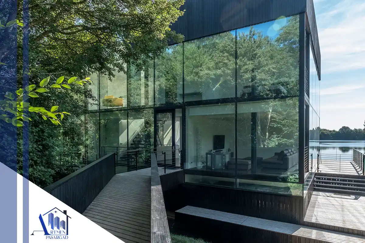 نمای شیشه ای ویلا