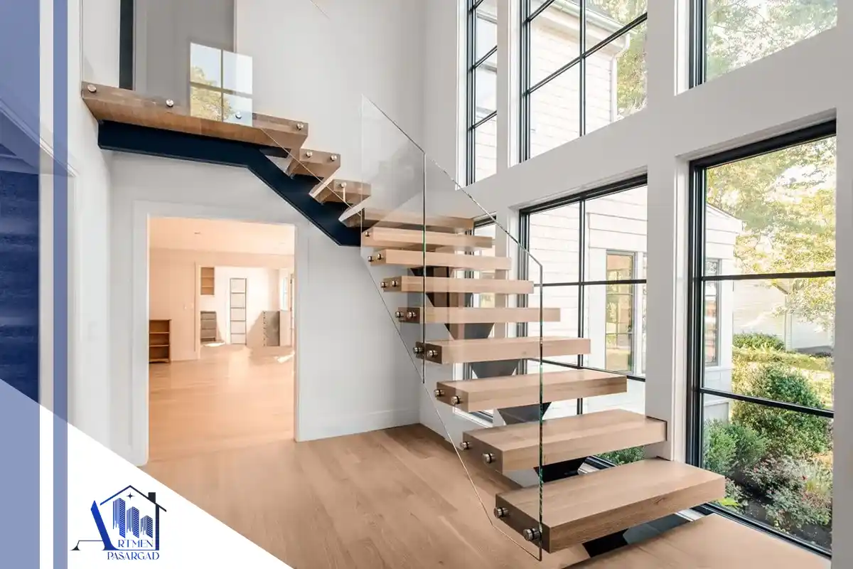 گالری هندریل شیشه ای 1