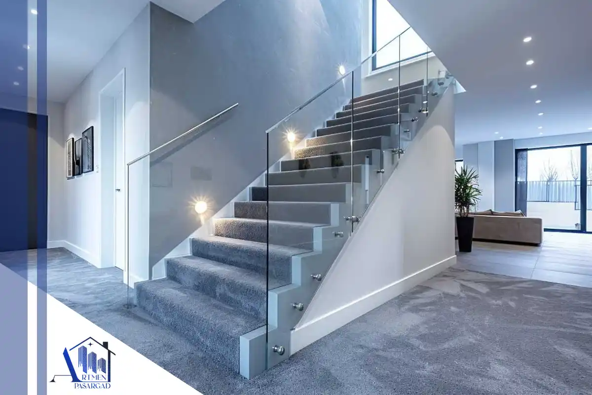 گالری هندریل شیشه ای 3