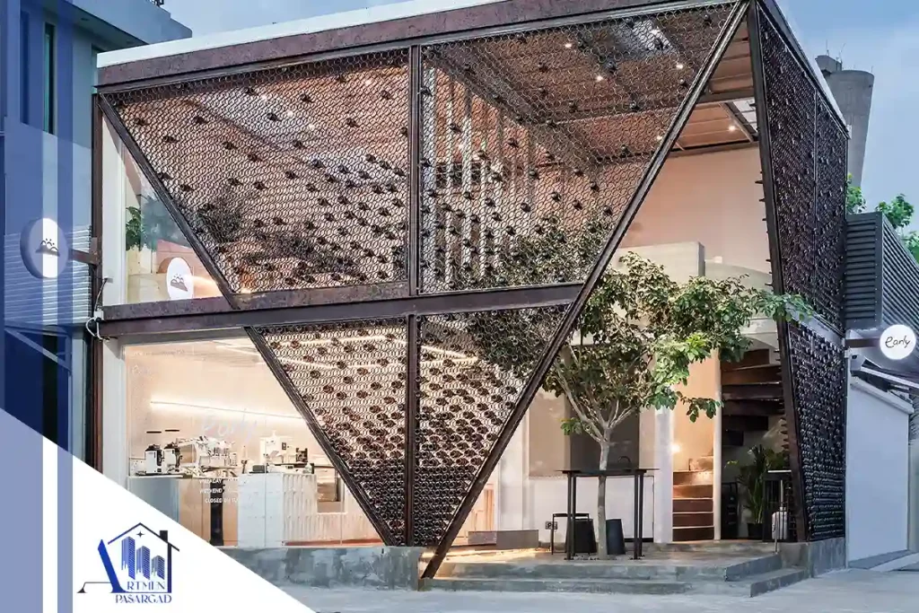 نورپردازی نمای کافی شاپ