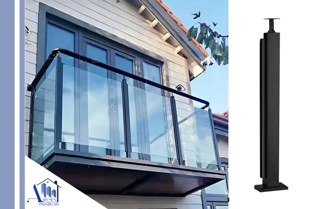 شیشه بالکن نرده ای