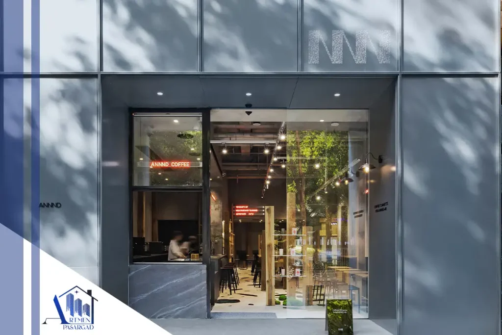 ورودی نمای کافی شاپ
