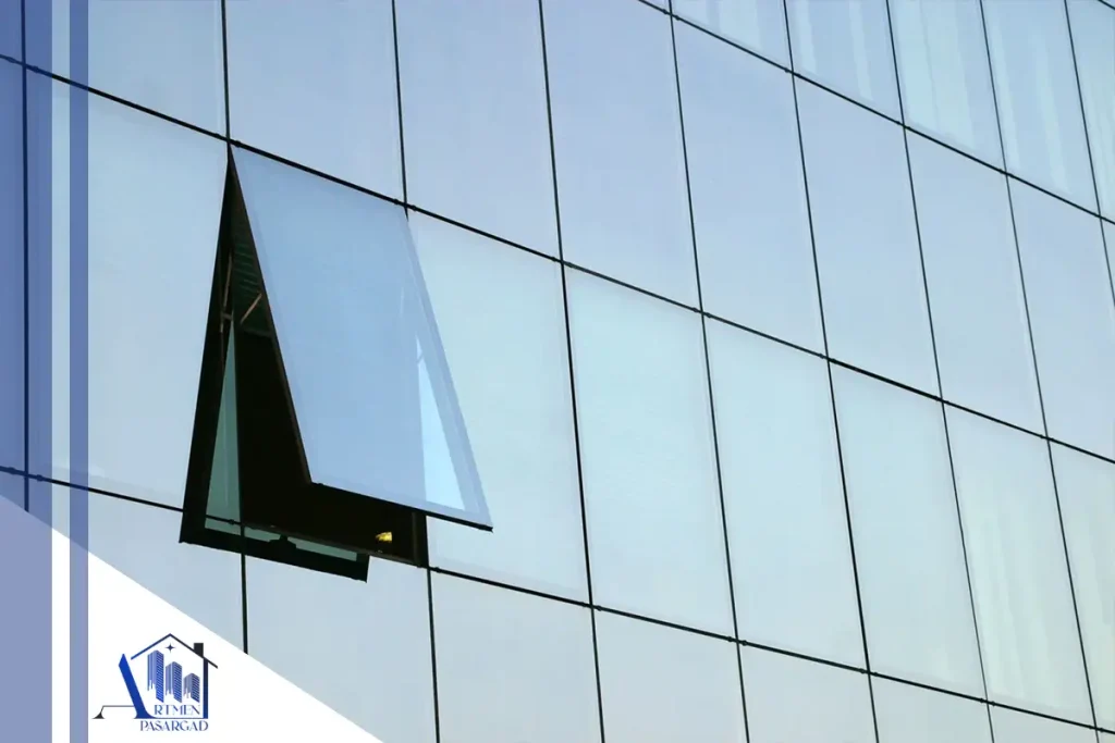 نمای فریم لس شیشه ای